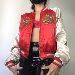 Reversible Satin bomber jacket 🐉